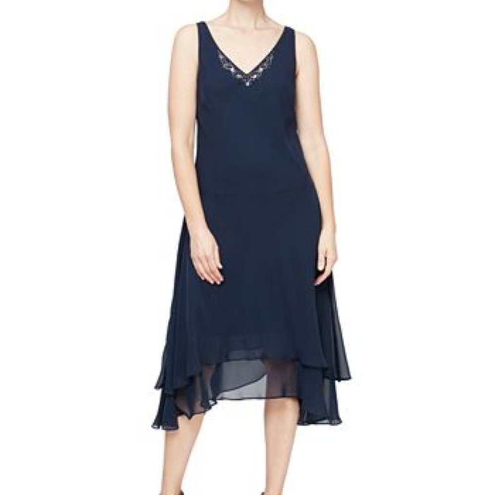 New Catherines Embellished V-Neck Dress Plus Size 28W